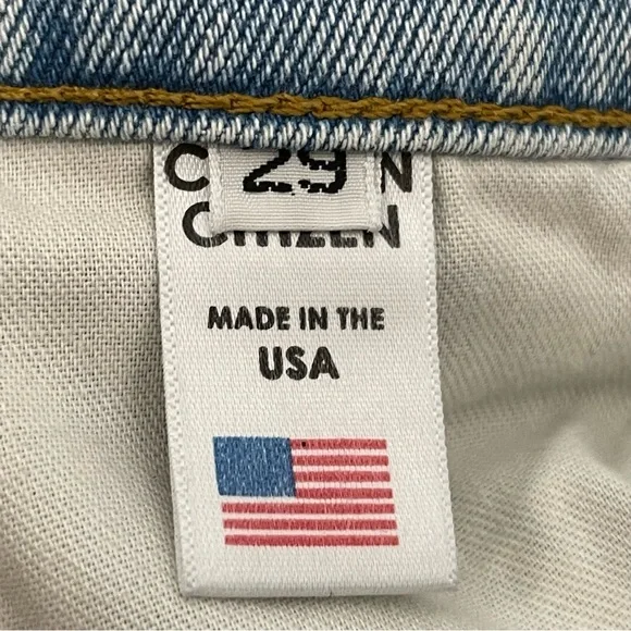 Cotton Citizen Distressed Belted Boyfriend Jeans in Sunset Wash - Picture 8 of 14